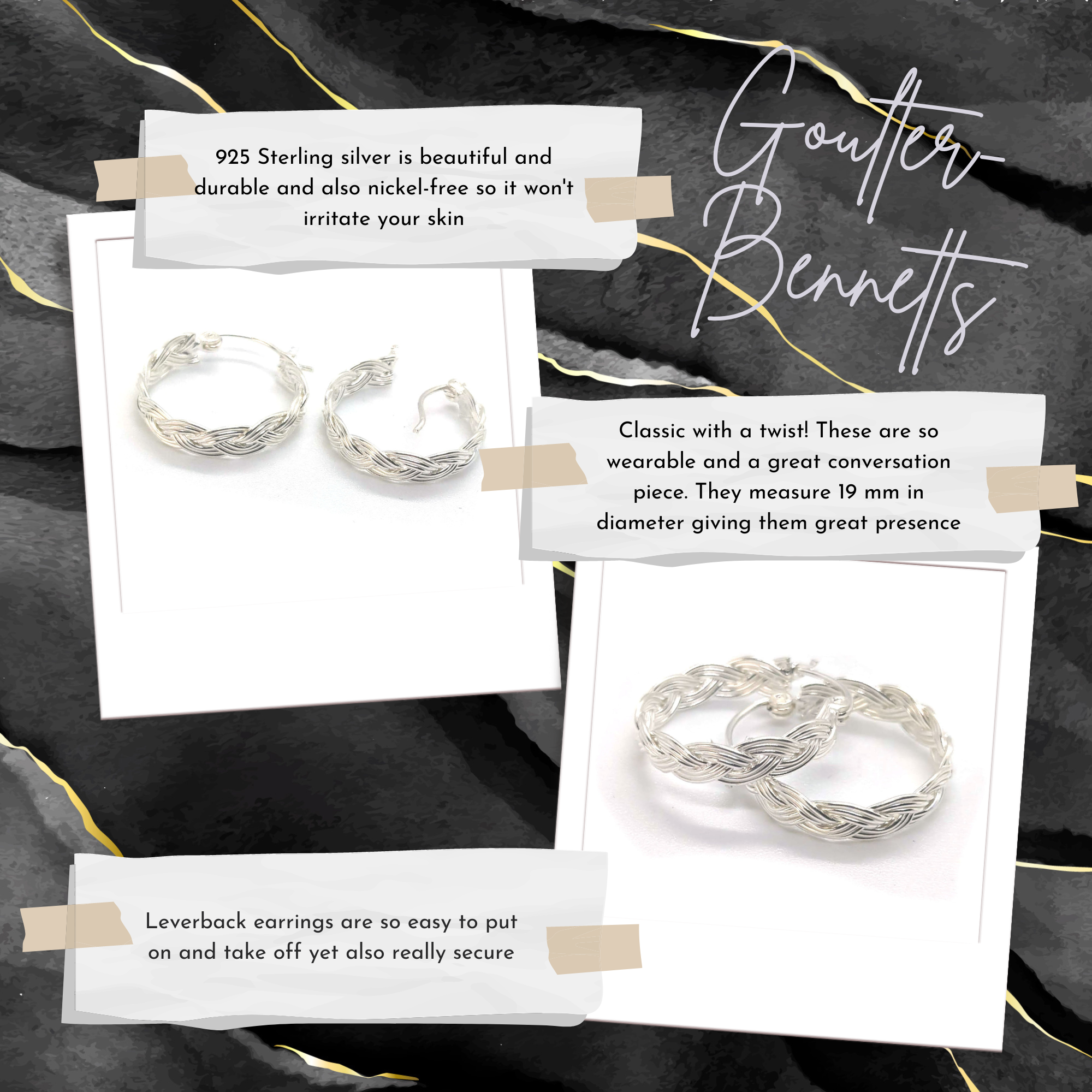 Shiny Braided Hoop Earrings in 14k White Gold-rx4773 – Delphimetals